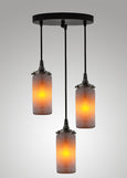 Prairie Glass Spotted Cylinder Rainshower Pendant