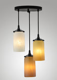 Prairie Glass Spotted Cylinder Rainshower Pendant