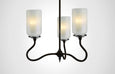 Prairie Glass Opal Optic Trumpetvine Chandelier