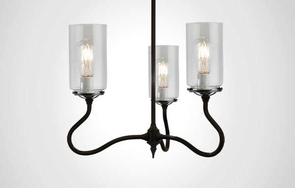 Alpine Glass 3F Trumpetvine Chandelier