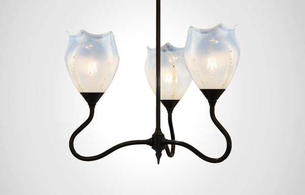 Seaflower Glass Trumpetvine Chandelier