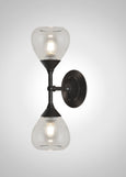 Dune Glass Dewdrop Linear Double Sconce