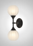 Mirage Glass Small Globe Linear Double Sconce