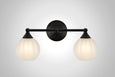 Mirage Glass Small Globe Acacia Double Tee Sconce