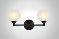 Mirage Glass Small Globe Acacia Double Tee Sconce