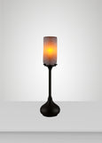 Prairie Glass Spotted Cylinder Acacia Table Lamp