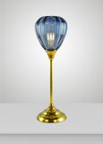 Mirage Glass Large Teardrop Acacia Torchiere