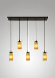 Prairie Glass Spotted Cylinder Cascade Pendant