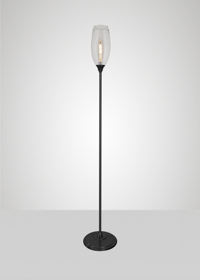 Dune Glass Large Spindle Floor Lamp