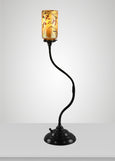Prairie Glass Cal Poppy Cylinder Ivy Table Lamp
